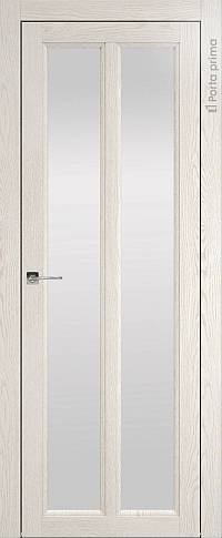 Дверь Sorrento Д4 Белый ясень nano-flex со стеклом