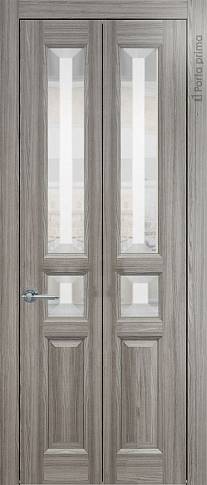 Дверь Imperia-R Книжка Porta Classic Орех пепельный со стеклом