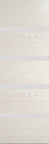 Дверь Tivoli Д-4 Invisible Белый ясень nano-flex без стекла