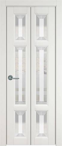 Дверь Siena Книжка Porta&nbsp;Classic Бежевая эмаль (RAL 9010) со стеклом