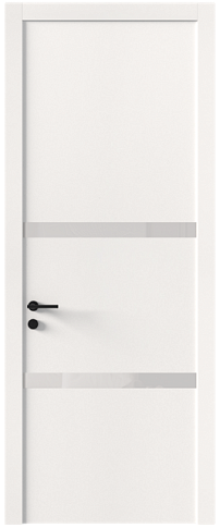 Дверь Tivoli / Тиволи В-4 Белоснежная мягкая шагрень со стеклом