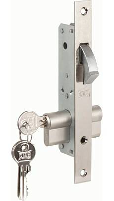 Замок врезной (цилиндровый, узкопрофильный),SN, никель матовый