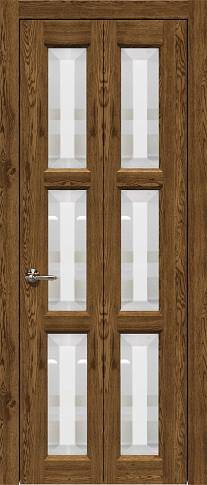 Дверь Milano Porta Classic / Милано Порта Классик Книжка Дуб коньяк со стеклом