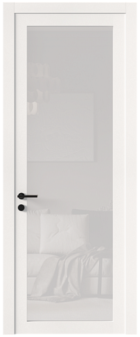Дверь Tivoli / Тиволи З-5 Белоснежная мягкая шагрень со стеклом