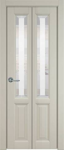 Дверь Dinastia Книжка Porta&nbsp;Classic Серо-оливковая эмаль (RAL 7032) со стеклом