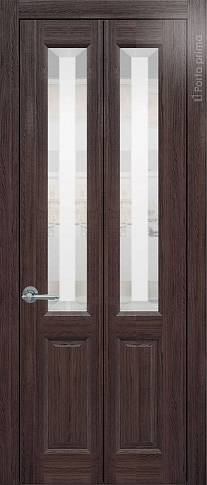 Дверь Dinastia Книжка Porta Classic Венге Нуар со стеклом