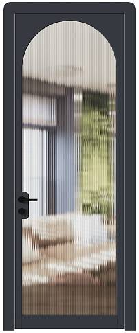 Дверь Luna Moderno Графитово-серая эмаль (RAL 7024) со стеклом