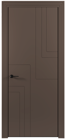Дверь Futuro Moderno Коричневый Тик эмаль (RAL 050-50-10) без стекла