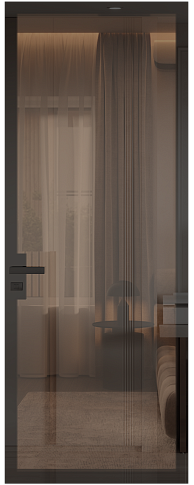 Дверь Tivoli&nbsp;А-3 Невидимка Графитово-серая эмаль (RAL 7024) со стеклом