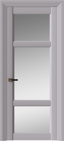 Дверь Siena Neo Classic Decoro Серый Флокс эмаль (RAL 358-71-02) со стеклом