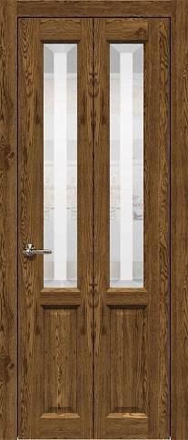 Дверь Dinastia Porta Classic / Династия Порта Классик Книжка Дуб коньяк со стеклом