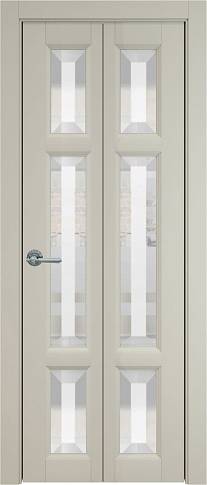 Дверь Siena Книжка Porta&nbsp;Classic Серо-оливковая эмаль (RAL 7032) со стеклом