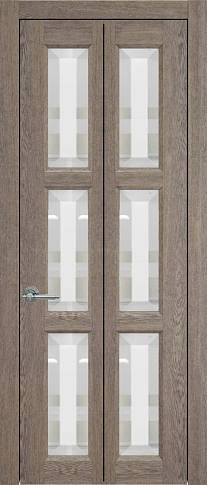 Дверь Milano Porta Classic / Милано Порта Классик Книжка Дуб антик со стеклом