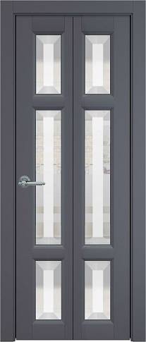 Дверь Siena Книжка Porta&nbsp;Classic Графитово-серая эмаль (RAL 7024) со стеклом