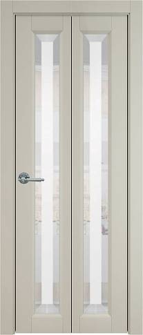 Дверь Domenica Книжка Porta&nbsp;Classic Серо-оливковая эмаль (RAL 7032) со стеклом
